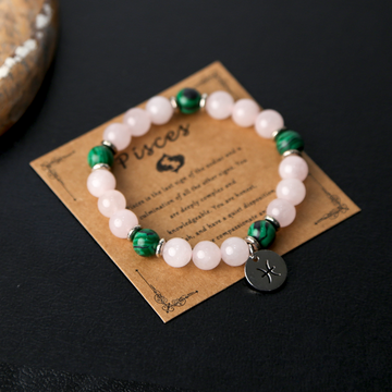 Pisces Intuition Crystal Bracelet: Dreamy Healing & Spiritual Connection - Compassionate Zodiac