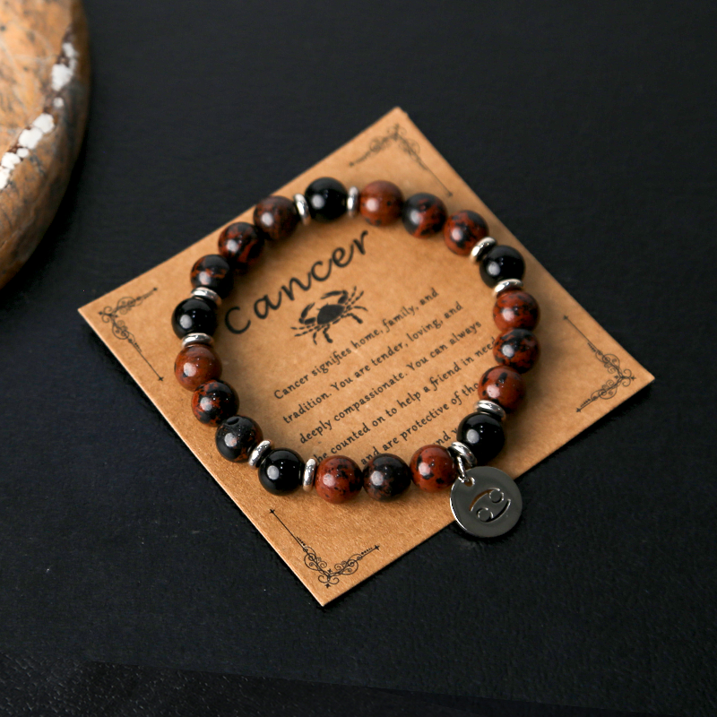 Cancer Emotional Healing Bracelet: Nurturing & Home Harmony - Zodiac Crystal Therapy