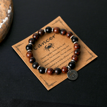 Cancer Emotional Healing Bracelet: Nurturing & Home Harmony - Zodiac Crystal Therapy