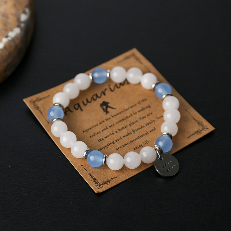 Aquarius Innovation Healing Bracelet: Inspire Ideas & Community Vibe - Unique Zodiac Energy