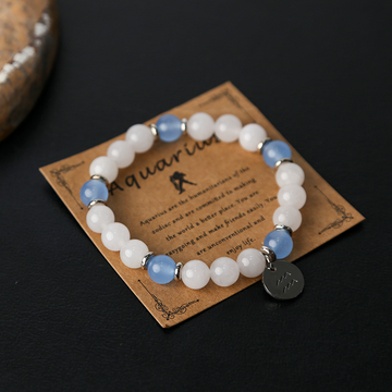 Aquarius Innovation Healing Bracelet: Inspire Ideas & Community Vibe - Unique Zodiac Energy